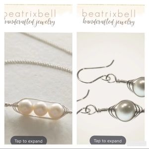 Mother’s Day Pea Pod Pearl Necklace Set